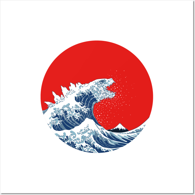 Hokusai Kaiju Wall Art by Mdk7